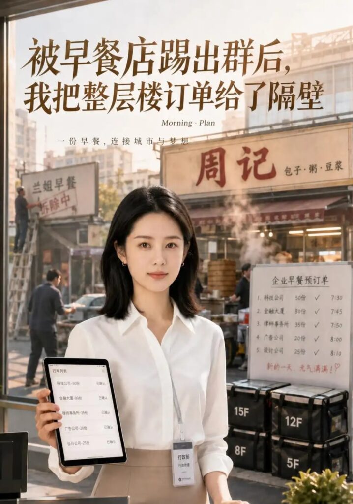 《被早餐店踢出群后,我把整层楼订单给了隔壁》短剧全集完整版免费观看-看电影短剧网