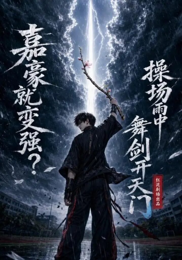 《嘉豪就变强?操场雨中舞剑开天门》短剧全集完整版免费观看-看电影短剧网
